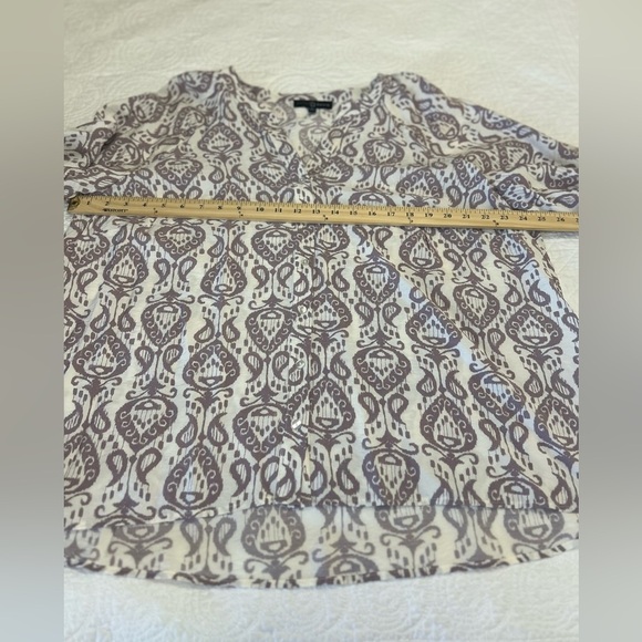 Fred David Cream/Lavender Print Tunic. Size 2X #Career #Casual - Picture 6 of 9